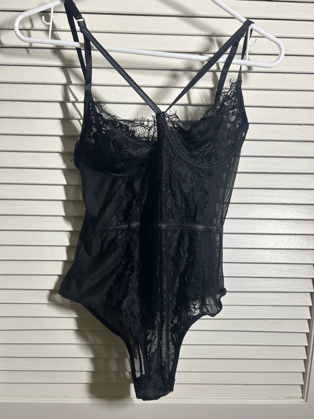 Fashion Nova Black Lace Bodysuit